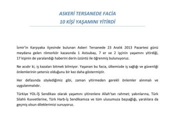 ASKERİ TERSANEDE FACİA 10 KİŞİ YAŞAMINI YİTİRDİ