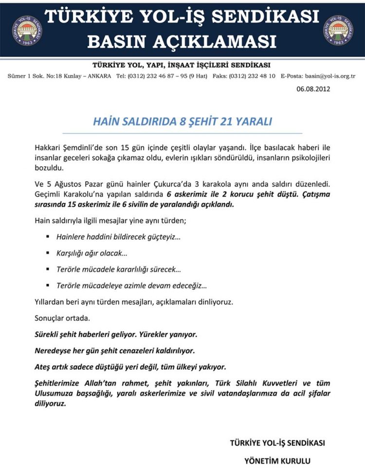 HAİN SALDIRIDA 8 ŞEHİT 21 YARALI