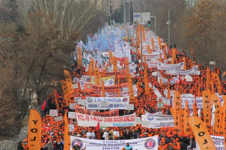 “KÖLELİK DÜZENİNE SON” MİTİNGİNDEN KARELER