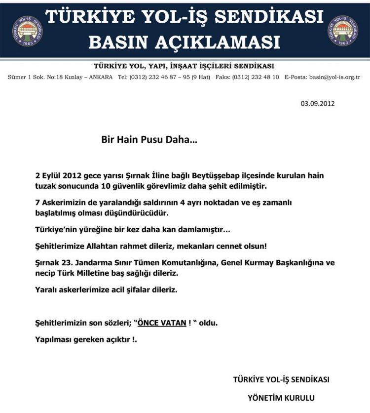 Bir Hain Pusu Daha…